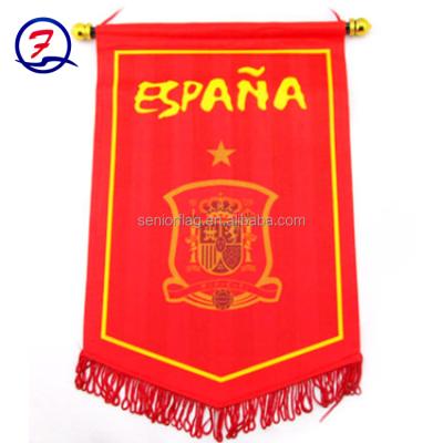 China Hanging Customized Sport Football Team Club Exchange Flag Pennants for sale