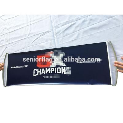 China Cheap Telescopic Custom Design Roll Up Hand Held Retractable Telescopic Fan Banner Flag for sale