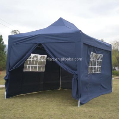 China Exhibitons 210D Fabric 4x4m Windows Four Sides Drapery Folding Pop Up Canopy Advertising Tents for sale