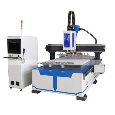 China Garment Shops Linear ATC 1325 CNC Router Price With 9kw Air Cooling ATC Spindle for sale