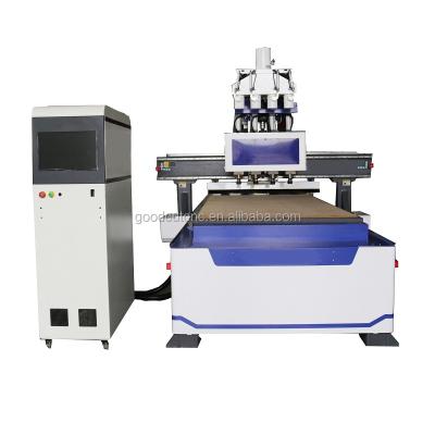 China 4 Process 4 Spindle 4 Different Change Tool 1325 Pneumatic Multi Head Woodworking Router Woodworking Machine CNC For Sale for sale