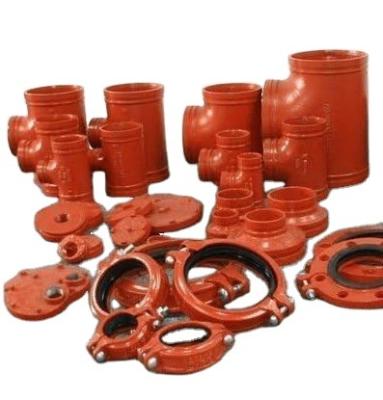 China Fire Fighting Pipe / Water System Connected Ductile Iron Grooved Casting Pipe Fittings for sale