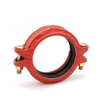 China Water System Factory Direct Sales Customized Customizing 300 PSI Ductile Iron-ASTM A536 Grooved Coupling For Fire Fighting System for sale