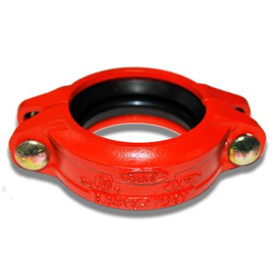 China Pipe Connected FM Approval Ductile Iron ASTM A536 Grooved Rigid / Flexible Coupling for sale