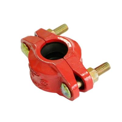 China Pipe Connected Factory Wholesale UL-FM-CE Approved Malleable Iron Pipe Fittings Grooved Rigid Flexible Coupling for sale