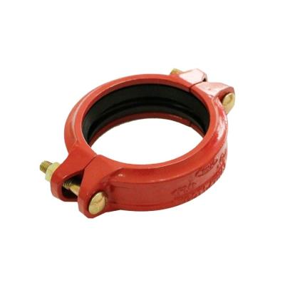 China Factory Price Pipe Connected Malleable Iron Pipe Fittings Rigid Grooved Couplings for sale