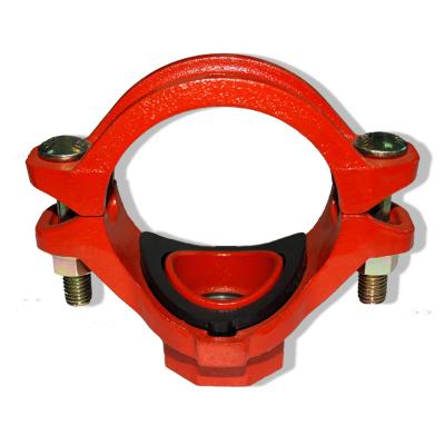 China Pipe Connected High Quality Ductile Iron Grooved Mechanical Tee for sale