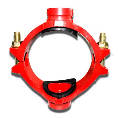 China Pipe Connected China Factory Malleable Iron Pipe Fittings For Fire Fighting Grooved Mechanical Cross for sale