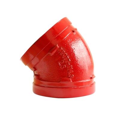 China Pipe Connected Pipe Fittings Cast Malleable Iron Pipe Fittings 22.5 Degree Elbow for sale