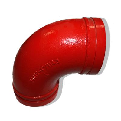 China Fire Fighting Pipe Connected Systems Grooved Systems FMULCE Approved Ductile Iron Grooved Elbow for sale