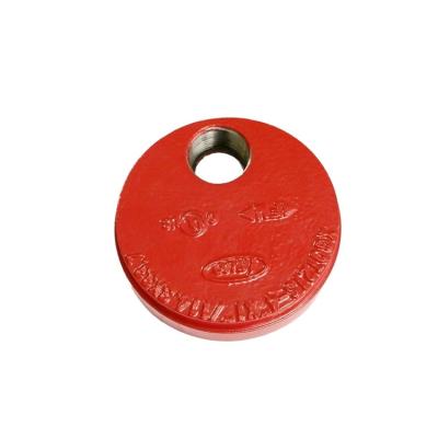 China Pipe Connected Grooved Eccentric Hole Cap For Fire Protection System Pipe Fittings for sale