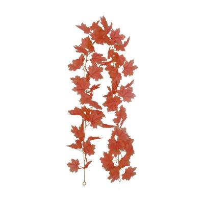 China Hots Sale Silk Fabric Leaves Artificial Maple Tree Branches And Leaves Top Silk Maple Leaves Package For Decoration for sale