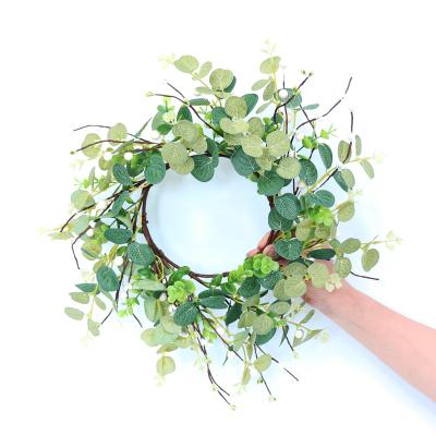 China Wedding Home Decor Amazon Hotsales 18inch Artificial Eucalyptus Braids Green Color Spring Summer Garland For Wedding Home Decor for sale