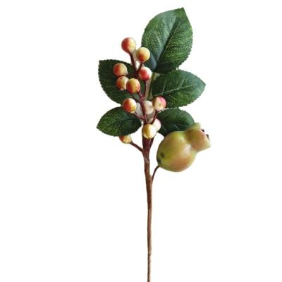 China Cheap Plastic Artificial Berry Flower Christmas Decoration Fruit Natural Looking Floral Stamen for sale