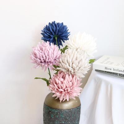 China Hot Sale Artificial Flower Silk Chrysanthemum Wedding Party Decoration Silk Flowers For Wedding Decoration for sale