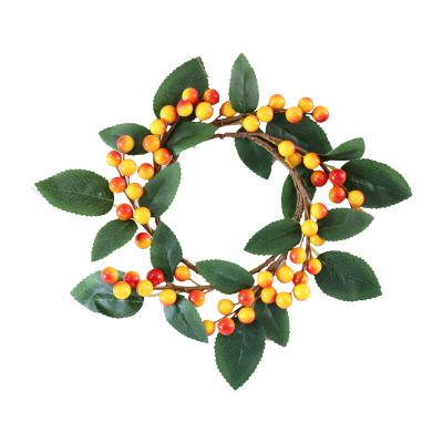 China Christmas Halloween Decoration Amazon Border Garlands for Xmas and Berry Orange Rings Bow Ring for Halloween Harvest for sale