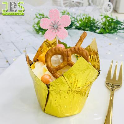 China Disposable PET Cupcake Liners Flowers Baking Cups For Candy for sale