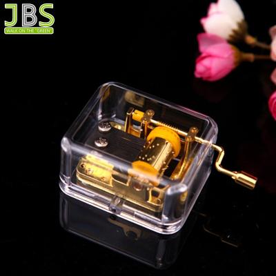 China Suitable for any occasions clear acrylic music box crank with rectangle shape for sale