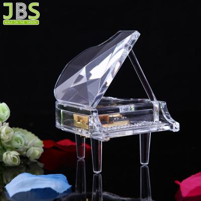 China Suitable for any occasions clear acrylic mechanical piano music box with led light for sale