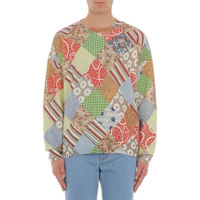 China Custom Anti-wrinkle OEM Men's Cotton Crewneck Knitted Sweater Geometric Pattern Pullover Sweater For Man for sale