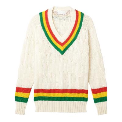 China OEM&ODM Hot Selling Anti-wrinkle Young Men's Sweater V Collar Striped Trim Long Sleeve Sweater Winter Knitwear for sale