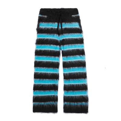 China Anti-wrinkle OEM and ODM men knit pants men knitted pants furry mohair cord knitted pants for sale