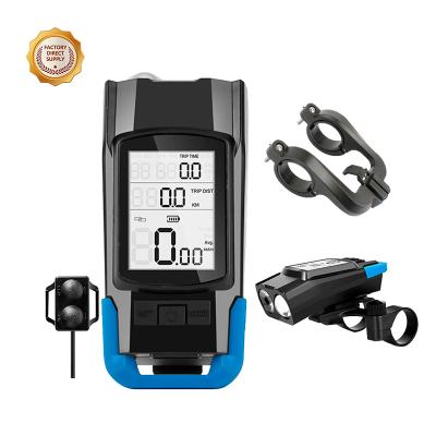 China Wireless Stopwatch+ headlight+ Speaker Mini Gps Bicycle Speedometer Bike Computer Unit Odometer Speed ​​Tracker Cycling Computer for sale