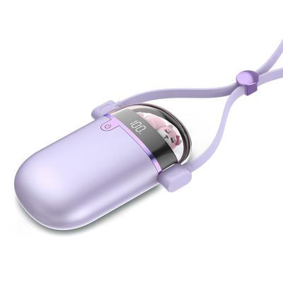 China 2021 Cute Hotel Power Bank USB Rechargeable Portable Hand Warmer Hanging Neck Warmer for sale