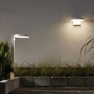 China Tempered Glass Round ABS Waterproof Solar Wall Lights with Motion Sensor for Home Security Solar LED Lights for sale