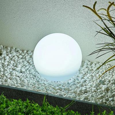 China Garden 200mm White Solar Landscape Light Outdoor Waterproof Path Light Solar Globe Garden Light for sale