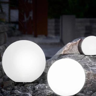 China Garden 300mm White Solar Landscape Light Outdoor Waterproof Path Light Solar Globe Garden Light for sale