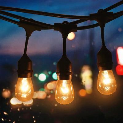 China Popular LANDSCAPE Garden Light IP65 Waterproof Solar Light S14 Bulb Decorative String LED Strip Christmas Light for sale