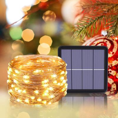 China LANDSCAPE 100 LED Christmas Light Solar Waterproof LED Landscape Party Lights Copper Wire Christmas Lights for sale