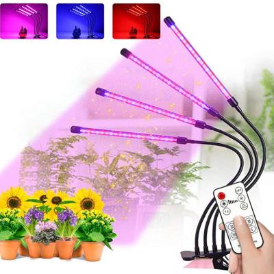 China Seed Starting Timer 4/8/12H With Remote Control Dimmable LED Grow Strip Light With Timer DC5V Grow Light For Plants Flowers for sale