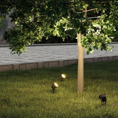 China 3PCS Residential Outdoor Decorative Lawn Lamp With Waterproof IP65 Spike Garden Landscape Spotlight for sale