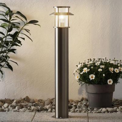 China Residential Simple Rustic Cylindrical Garden Position Lamp Outdoor Stainless Steel Style Lawn Lamp for sale