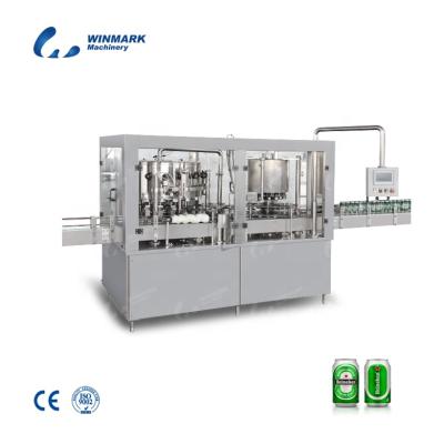 China Full-auto 1000-6000bph Food Can Filling And Sealing Machine Beer Can Filler for sale