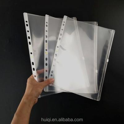 China Retaining New Product Customized Zipper Folder Bag Folder Size Punch Holes PP for sale