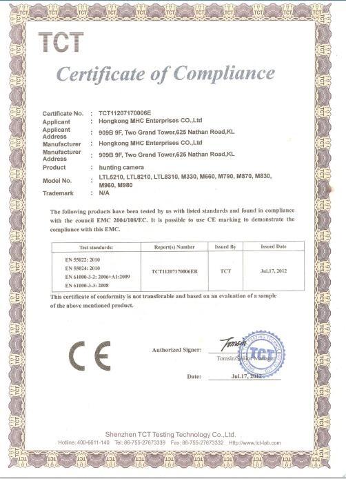 CE - ShenZhen MHC Enterprises Co., Ltd.