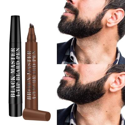 China Makeup Private Label Mens Beard Pen With Comb Hair Chest Low Beard Styling Dye Filler Kit Waterproof Pen Set Wholesale 5ml Beard Pen for sale