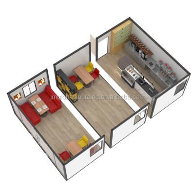 China Baratas de mais de modulares prefabricadas de lujo de contenedor de maison kits 40ft containeroffice cafe modern house bathroom for sale