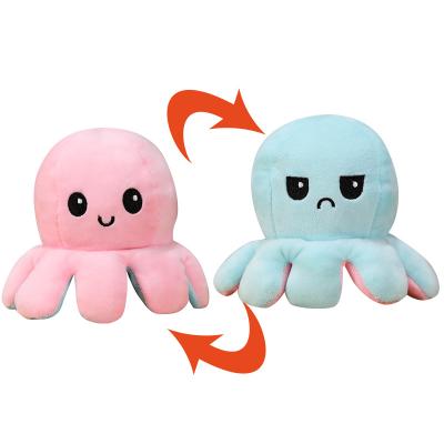 China Double-Sided Flipped Soft Stuffed Animal Doll Octopus Cute Animals Cute Toys Gifts For Boys Girls Baby for sale