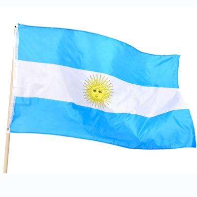 China Outdoor Use Ruiyuan 100% Polyester 68d/100d Argentina Flag Large Color Custom Printing Flag 3*5 Feet for sale