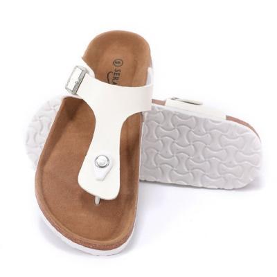 China Fashion Trend High Quality Comfortable Strappy Cork Sole Sandals For Men Flip Flops With Soft Leather Insole And Comfortable Arch Support for sale