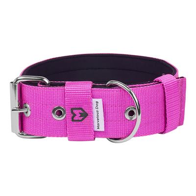 China 2022 New Viable Pet Collars For Dogs Nylon Pet Collar Fabric Lined Pets Adjustable Dive Collar for sale