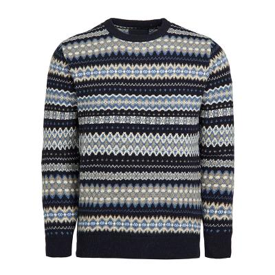 China Anti-Wrinkle Fashion Mens Sweater Factor Sweater In Colorful Jacquard MEN'S Vintage Pattern KNITTED SWEATER for sale