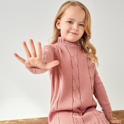 China Good Quality OEM/ODM Custom Child Anti-Shrink Dress Knitted Autumn Little Girl Straight Sweater for sale