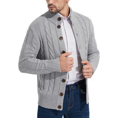 China Anti-wrinkle Autumn And Winter Thick Warm Men's Custom Cable Sweater Cardigan for sale