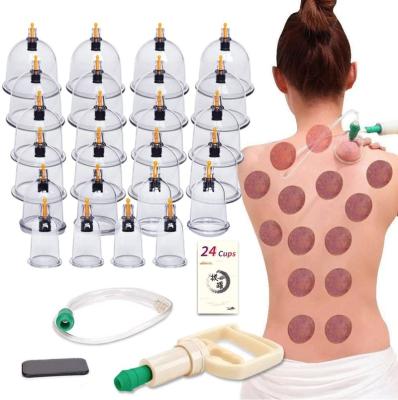 China New Vacuum Therapy Chinese Medicine Cupping Cupping Sets, 12Cups Hijama Cupping Set with Pump Vacuum Suction Cups for Cellulite Cupping body for sale