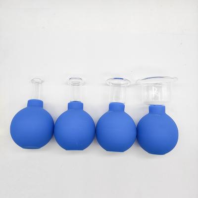 China Glass Cupping Set Vacuum Massage Cupping, Facial Silicone Cupping Cups Vacuum Suction Cupping Cups For Shoulder Musk back skin face for sale